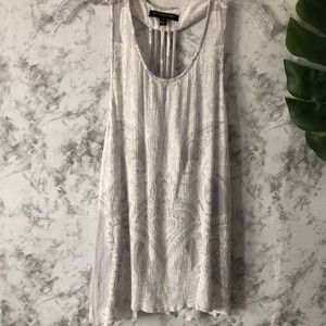 Banana Republic Sleeveless Blouse Womens Size Medium Floral Racerback Tunic Top